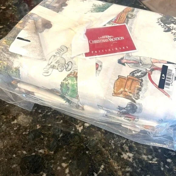 Pottery Barn National Lampoon's Christmas Vacation Sheet Set Full NWT - Picture 7 of 7
